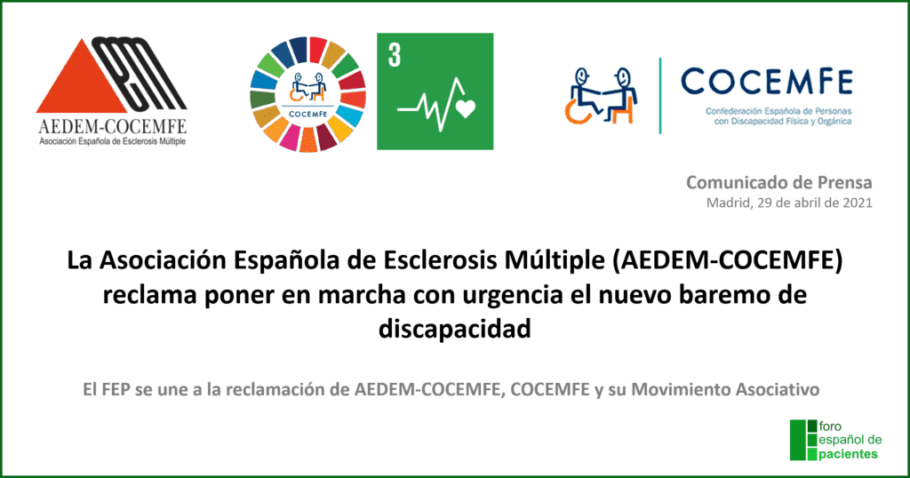 Comunicado AEDEM-COCEMFE