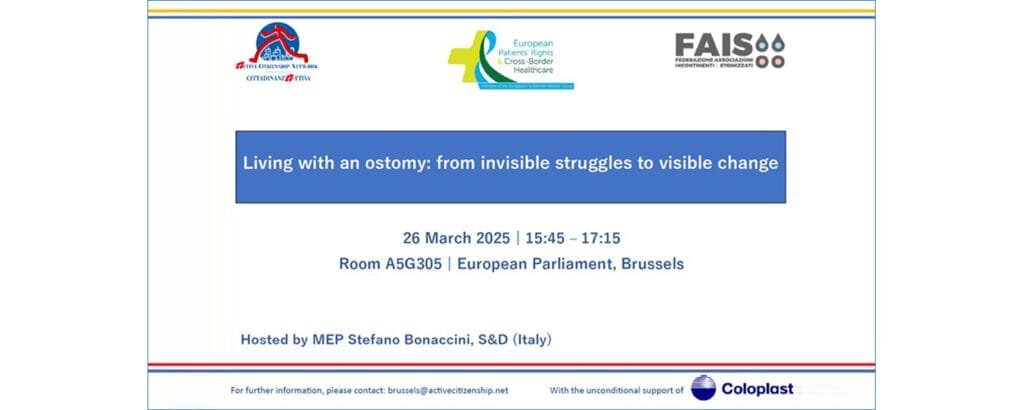 26 march 2025 european parliament brussels belgium living with an ostomy from invisible struggles to visible change 1