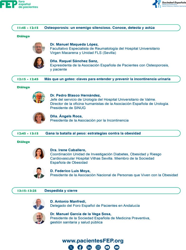 Más salud, menos riesgos: Prevención y Diagnóstico precoz 2026 3 Agenda 2026 Foro Salud V3 3
