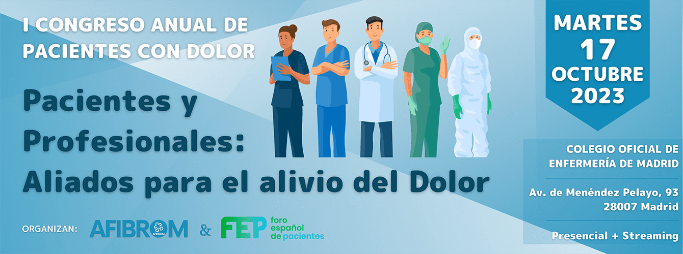 I Congreso Anual de Pacientes con Dolor Pacientes y Profesionales Aliados para el alivio del Dolor - banner
